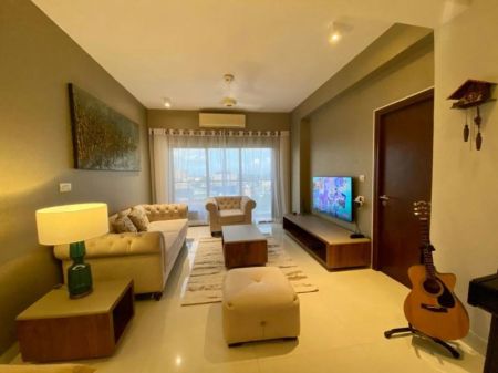 Living Room - Iconic 110 – 03 Bedroom Furnished Apartment For Sale In Rajagiriya (A2609)