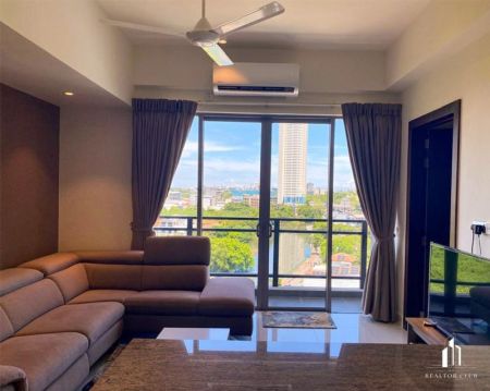 Living Room - Aquaria By Access - 02 Bedroom Apartment for Rent - Furnished - Higher Floor - Kirimandala Mawatha, Colombo 05