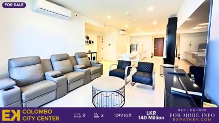 Living Room - Colombo City Center | 2 Bedrooms | FOR SALE | Type F | Colombo 02 | EK-1000