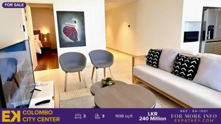 Living Room - Colombo City Center | 3 BR | FOR SALE  | Fully Furnished | Type D |  Col 02 | EK-1001