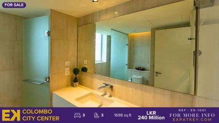 Bathroom - Colombo City Center | 3 BR | FOR SALE  | Fully Furnished | Type D |  Col 02 | EK-1001