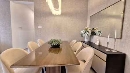 Dining room - 3bedrooms|Eleganly furnished |higher floor apartment at Iconic Galaxy Rajagiriya for rent 