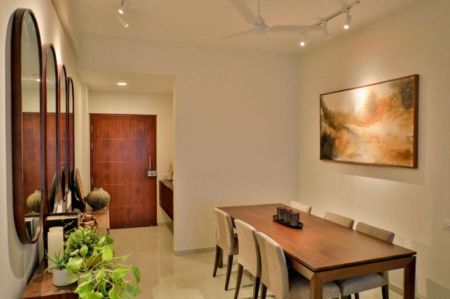 Dining room - Iconic Galaxy - 02 Bedroom Furnished Apartment for Rent in Rajagiriya (A1368)-RENTED