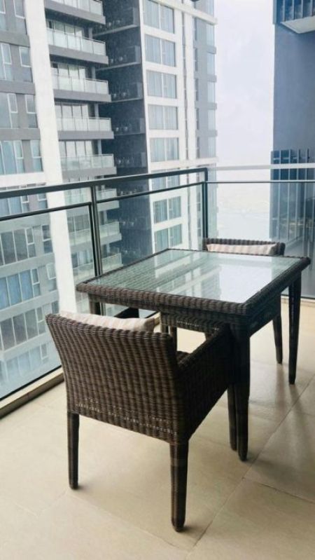 Balcony - Shangri La - 03 Bedroom Furnished Apartment for Rent in Colombo 02 (A1803)