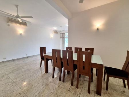 Dining room - 3 bedrooms| semi furnished| apartment at Colombo 7 immediate rent 