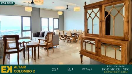 Dining room - Amazing Altair Apartment For Rent | 3BR | 2BA + Powder Room | Higher Floor | Colombo 2 | EK-0486