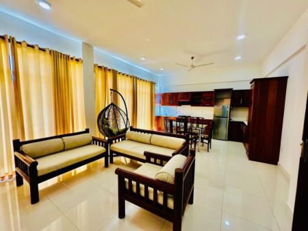 Living Room - Nugegoda 2 BR Furnished Apartment for sale 