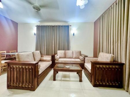 Living Room -  3 Bedroom Fully Furnished Apartment Short -Term Rental in Kalubowila