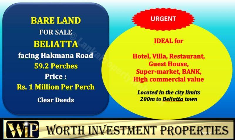 Beliatta Bare Land for sale/rent